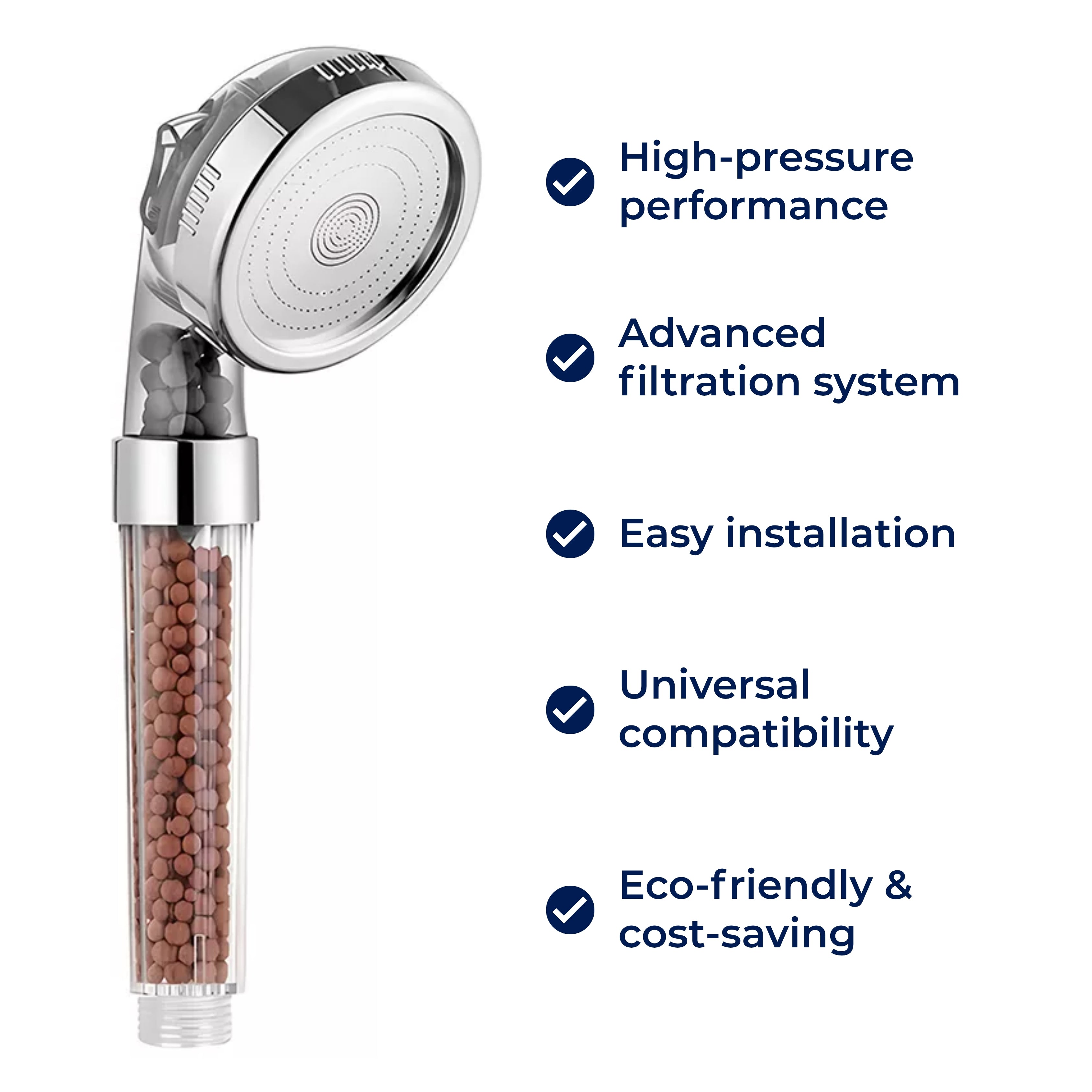 High-Pressure Handheld Shower Head | Pressure-Boost Spray & Anti-Limescale Nozzles for Low-Pressure UK Homes
