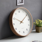 Wooden Wall Clock | Natural Wood Frame, Minimalist Design & Silent Quartz Movement for Modern Home Decor