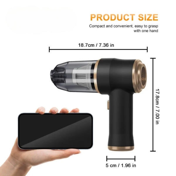 High-Power Cordless Portable Vacuum Cleaner | Compact, Versatile & Perfect for Car, Home & Pets