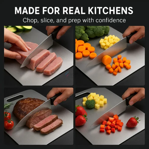 Titanium Cutting Board | Scratch-Proof, Non-Toxic & Dishwasher-Safe for Safe Food Preparation
