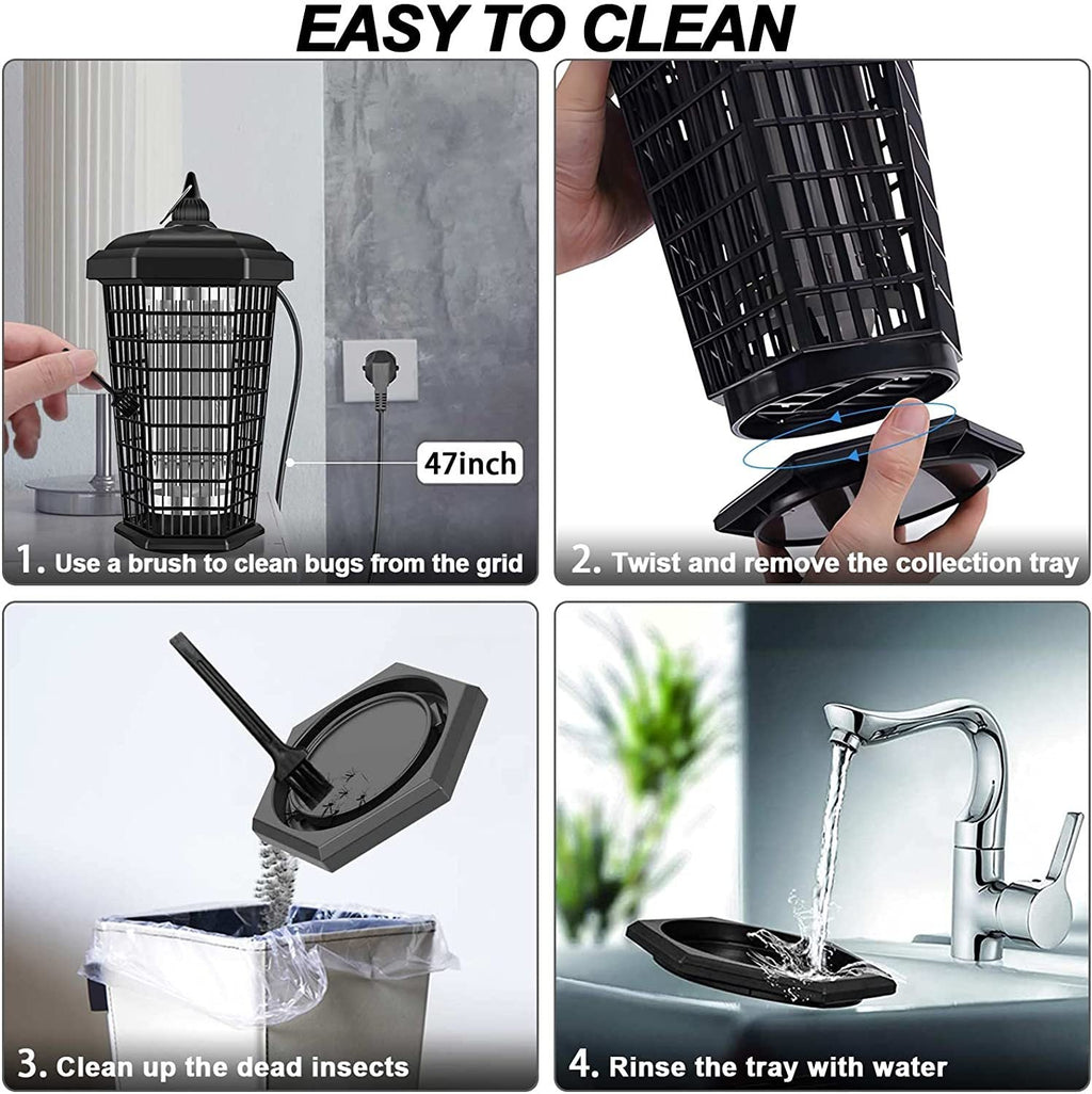 Moth Killer Lamp | 30W Waterproof Bug Zapper for Moths, Mosquitoes & Flying Insects in Home, Patio & Garden