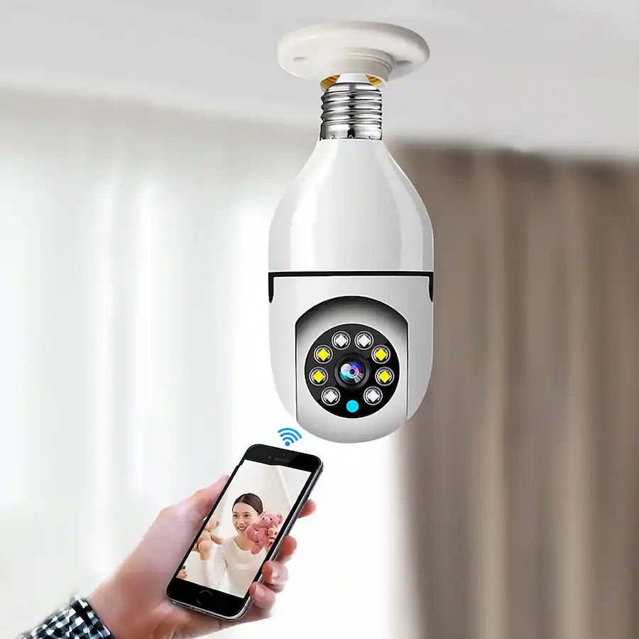 360° Light Bulb Security Camera – Motion Tracking 1080P