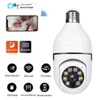 Wifi Surveillance Camera E27 | Full Color Night Vision, AI Human Tracking & Compatible with Alexa for Home Security