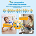 Wifi Surveillance Camera E27 | Full Color Night Vision, AI Human Tracking & Compatible with Alexa for Home Security