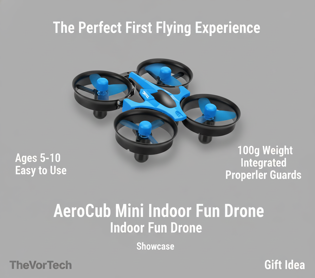 Mini Indoor Kids Drone | Protected Propellers – Beginner Friendly – One Key Return