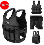 Adjustable 110 Pound Weighted Vest for Strength Training, Fitness, and Weightlifting Workouts