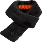 Heated Faux Fur Scarf | Rechargeable USB Neck Warmer for Winter Commutes & Outdoor Activities