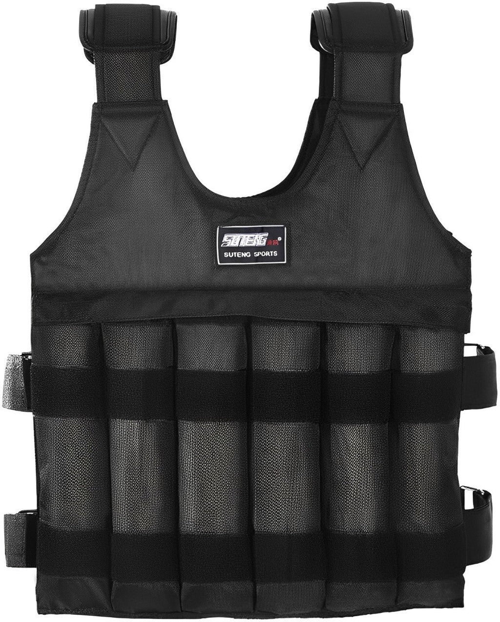 Adjustable 110 Pound Weighted Vest for Strength Training, Fitness, and Weightlifting Workouts