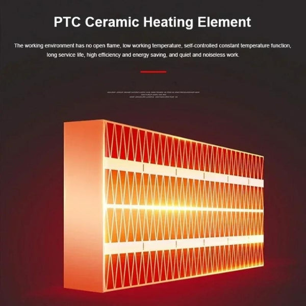 Mini Electric Heater | 500W Low Wattage, Fast Heat & Portable for Home Office, Nursery & Small Rooms