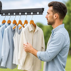 Folding Clothes Hanger | Retractable Wall-Mounted, Stainless Steel Design for Small Spaces & Efficient Drying Solutions