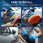 Cordless Car Buffer Polisher | 6-Speed Adjustable, Lightweight & Long Battery Life for Auto Detailing and Home Use