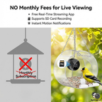 MyWingCam™ Bird Feeder with Camera 1080P HD | Wireless Bird House with Camera for Outside – Window or Hanging Bird Feeder Cam with Night Vision, Audio & Free App – Live Bird Feeder Cam