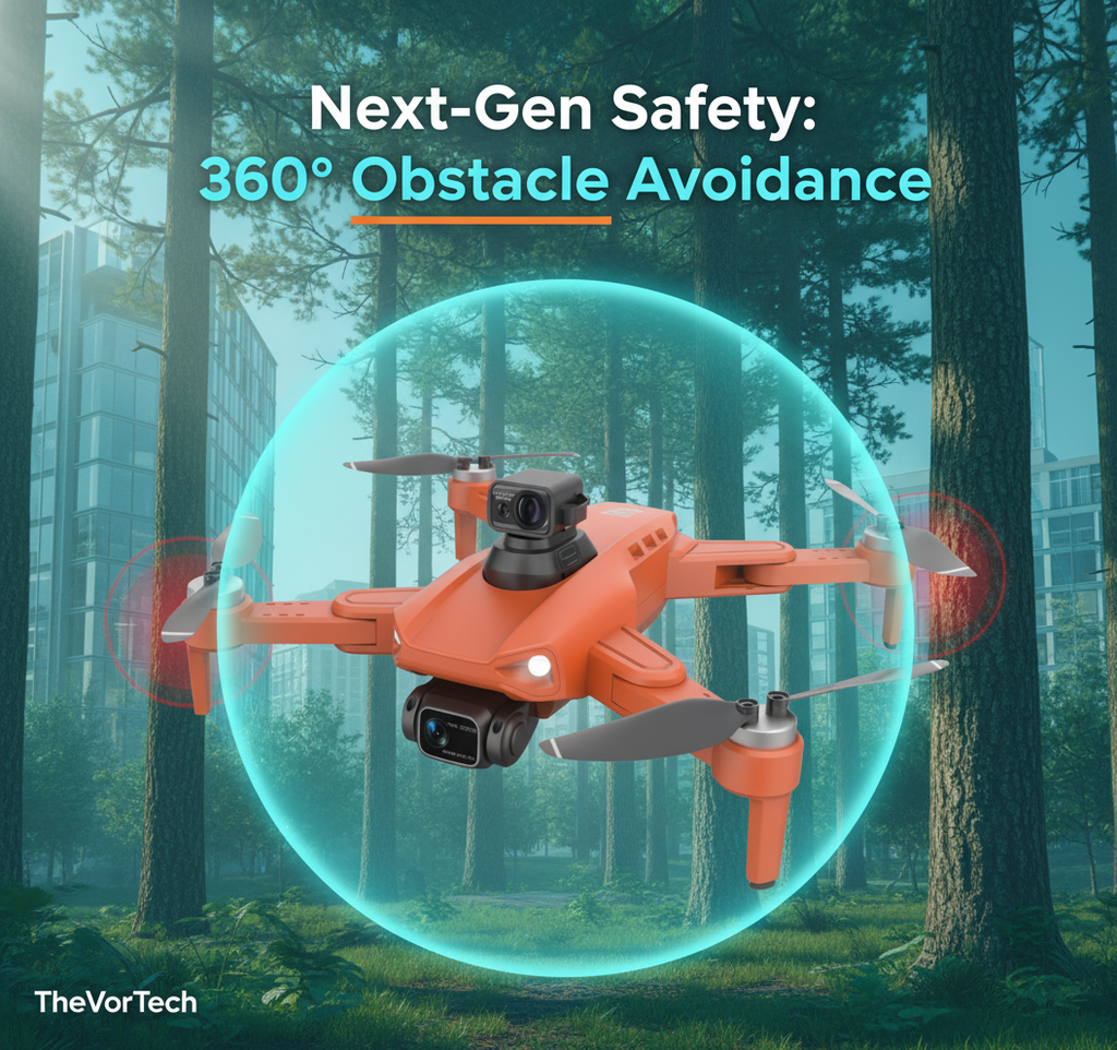 Premium 4K Camera Drone | GPS Positioning – 360° Safety Sensor – Foldable Brushless Design