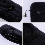 Heated Faux Fur Scarf | Rechargeable USB Neck Warmer for Winter Commutes & Outdoor Activities