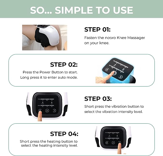 Knee Massager with Heat & Red Light Therapy | Relieves Pain, Inflammation & Ideal for Osteoarthritis Recovery