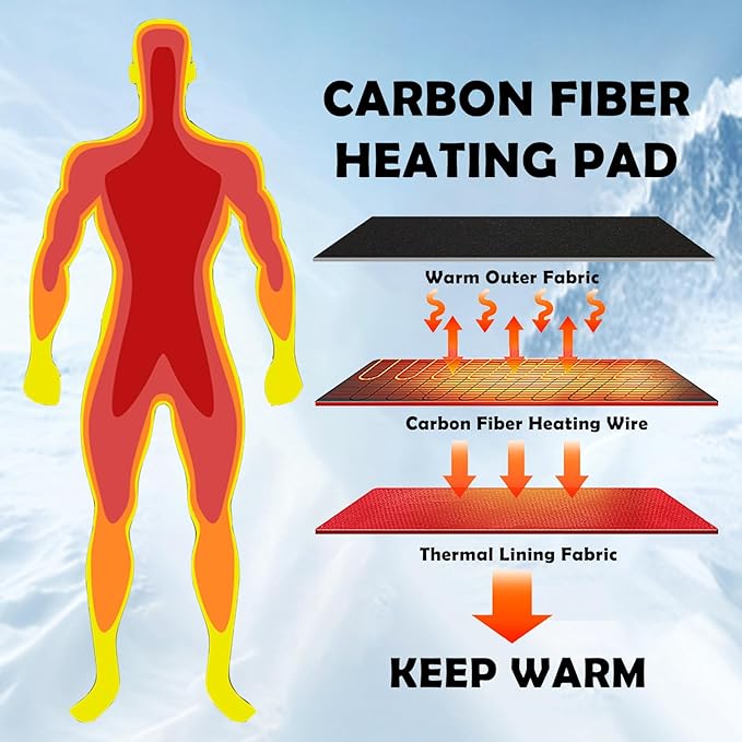 Heated Base Layer Top | 16 Heating Elements, Adjustable Heat Settings & Ideal for Winter Outdoor Activities