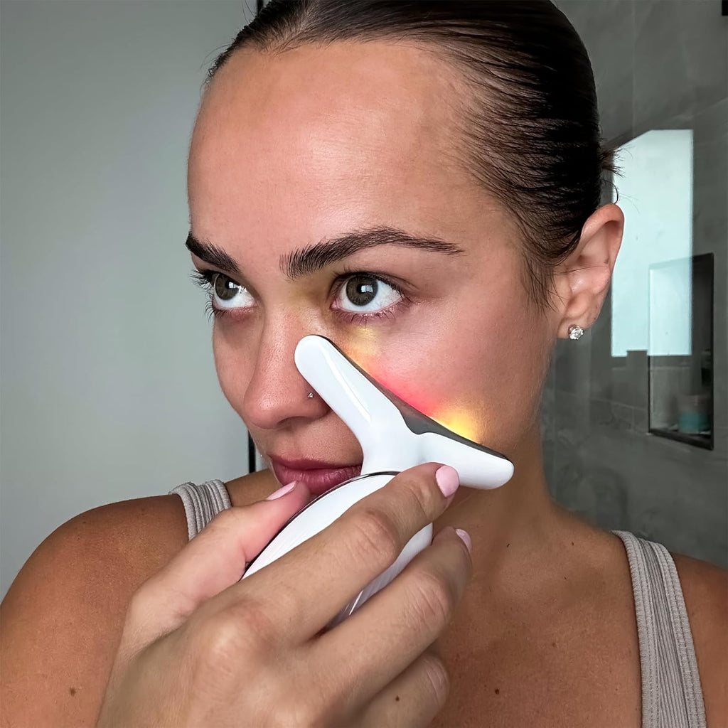 LED Light Facial & Neck Sculptor | 7-in-1 Anti-Aging Device for Firming, Lifting & Smoothing Skin at Home