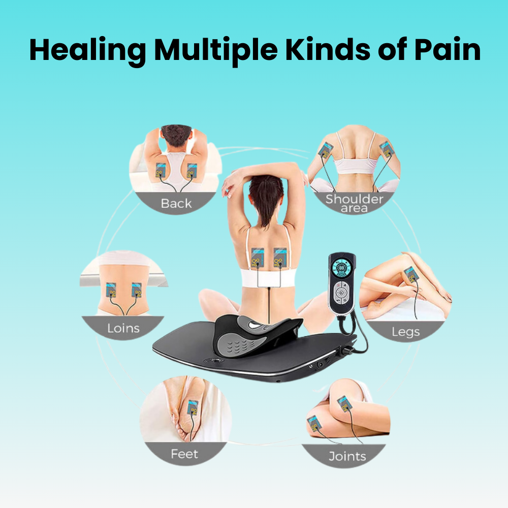 Multifunctional Neck Massage Pillow - Electric Hot Compress & Traction Massage