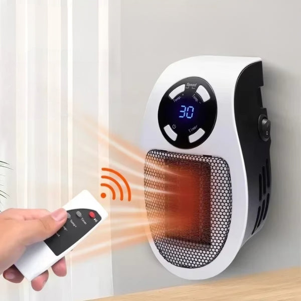 Mini Electric Heater | 500W Low Wattage, Fast Heat & Portable for Home Office, Nursery & Small Rooms