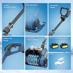 Efficient Handheld Cordless Electric Shovel - Battery Powered for Easy Snow Removal & Storage