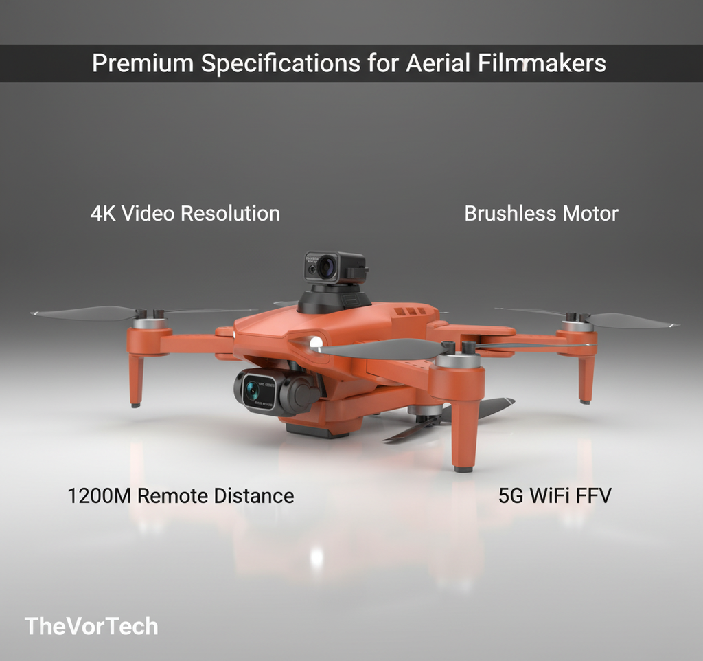 Premium 4K Camera Drone | GPS Positioning – 360° Safety Sensor – Foldable Brushless Design
