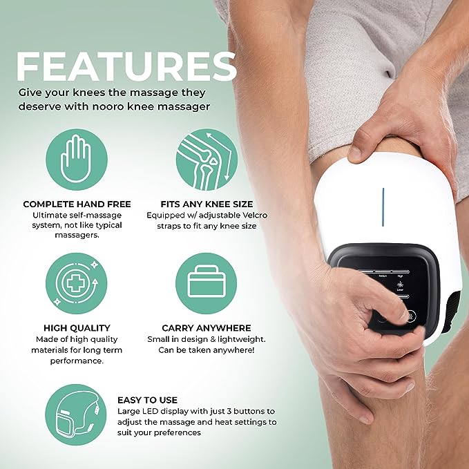 Knee Massager with Heat & Red Light Therapy | Relieves Pain, Inflammation & Ideal for Osteoarthritis Recovery