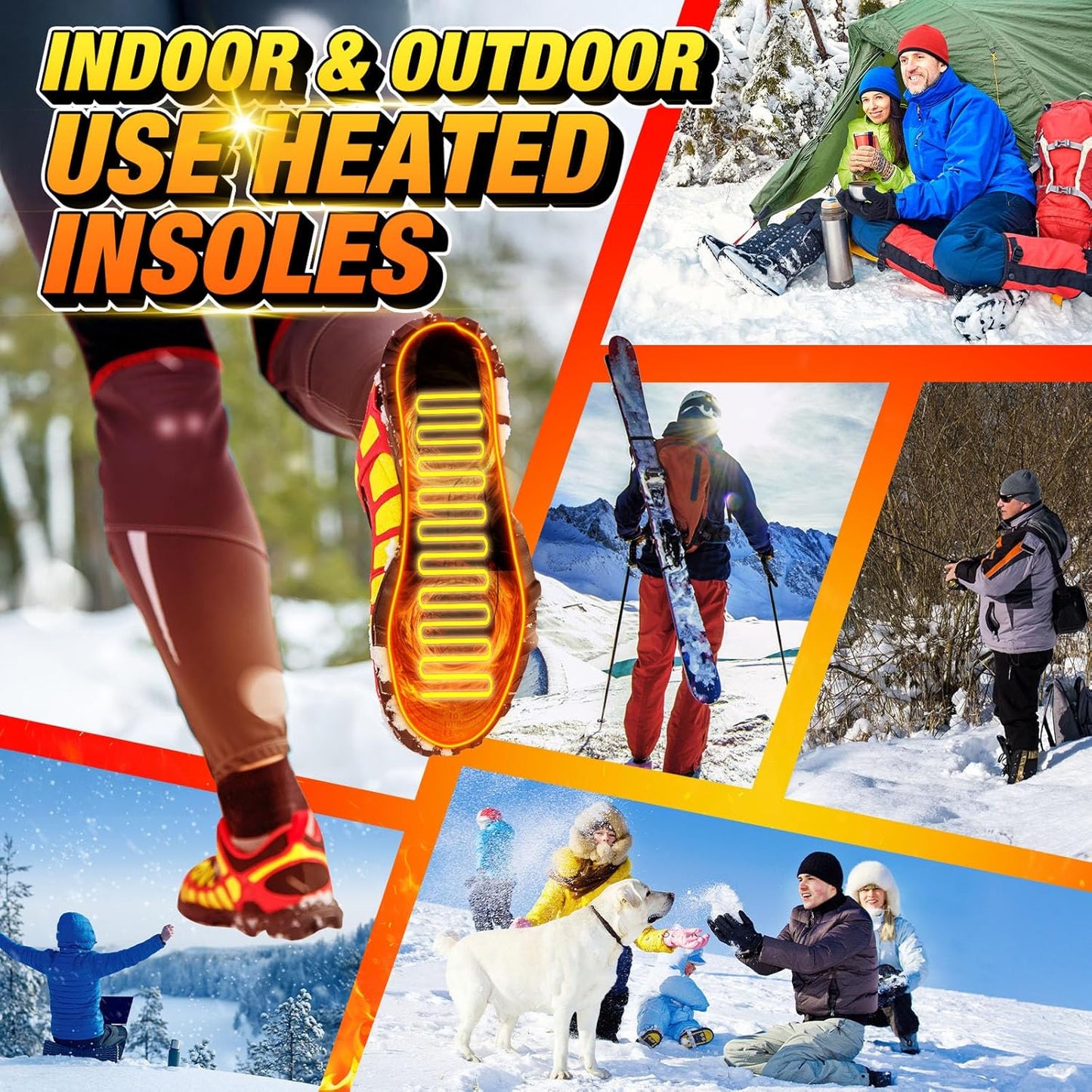 Electric Heated Insoles – Foot Warmers for Shoes & Snowboots