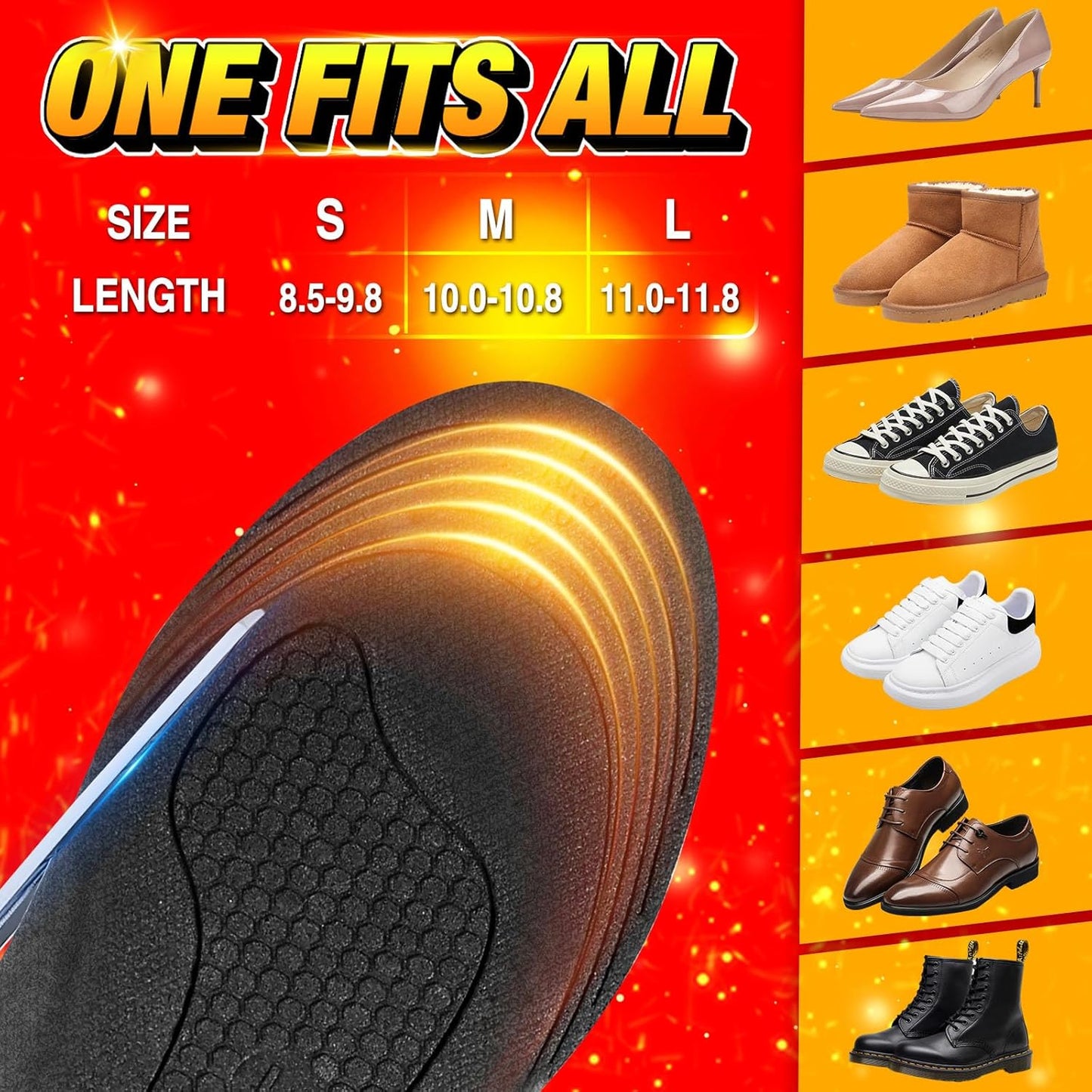 Electric Heated Insoles – Foot Warmers for Shoes & Snowboots