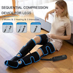Air Compression Leg Massager Wrap - Relaxing Leg Therapy with Adjustable Air Pressure - Ideal for Circulation & Muscle Relief