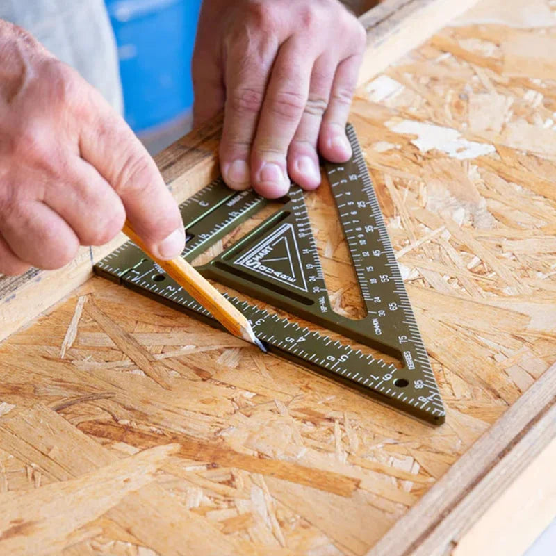 Innovative Rafter Square Tool | Durable Aerospace Aluminum, Smart Bubble Level & Fast Repetitive Markings for Carpenters and Metal Workers