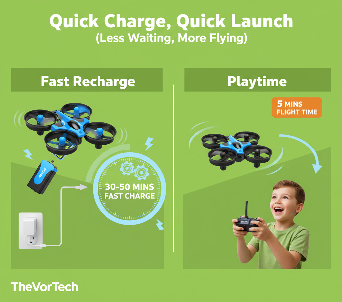 Mini Indoor Kids Drone | Protected Propellers – Beginner Friendly – One Key Return