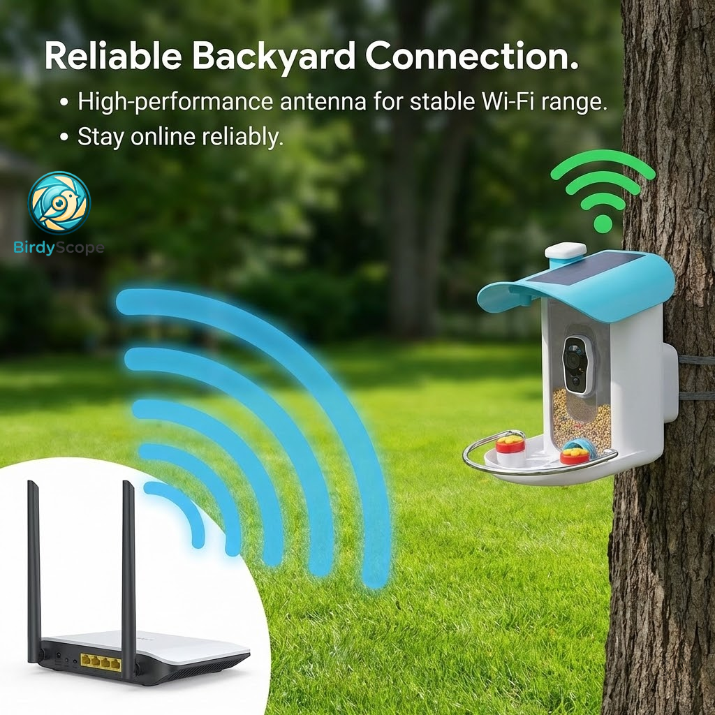 BirdyScope™ Smart Bird Feeder with Camera No Monthly Fees | Solar Powered Hummingbird Feeder Live Bird Cam House - Wireless 2-in-1 Seed & Hummingbird Station