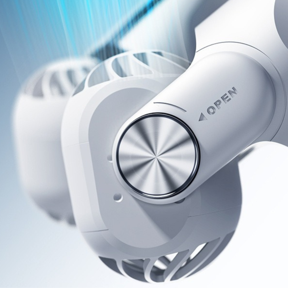 Rechargeable Personal Neck Cooling Fan | Lightweight, Adjustable Speed & Hands-Free Design for Outdoor Activities