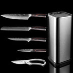 Japanese Damascus Steel Chef Knife Set | Ergonomic Pakka Wood Handles & Ideal for Professional Cooking