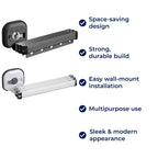 Folding Clothes Hanger | Retractable Wall-Mounted, Stainless Steel Design for Small Spaces & Efficient Drying Solutions