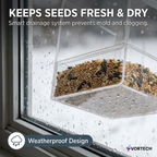 Window Bird Feeder with Camera | Strong Suction Cups Window Mounted Bird House for Outside Wild Birds - Best Window Bird Feeder for Cats and Bird Lovers