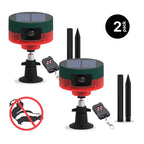 Solar-Powered Motion-Activated Strobe Light | 360° Detection, Multiple Sounds & Eco-Friendly Skunk Repeller for Home and Garden
