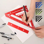 Innovative Rafter Square Tool | Durable Aerospace Aluminum, Smart Bubble Level & Fast Repetitive Markings for Carpenters and Metal Workers