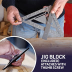 Innovative Rafter Square Tool | Durable Aerospace Aluminum, Smart Bubble Level & Fast Repetitive Markings for Carpenters and Metal Workers
