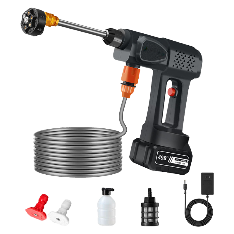 Portable Cordless Pressure Washer | 520 PSI High-Pressure, 6-in-1 Nozzle for Car & Home Cleaning