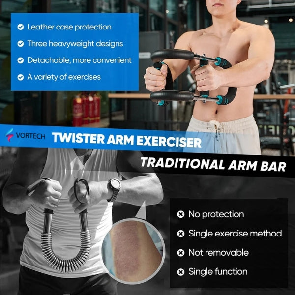 Twister Arm Trainer | Multi-Functional Strength Bar for Chest, Arms, Abs & Shoulders | Portable Home Gym Equipment