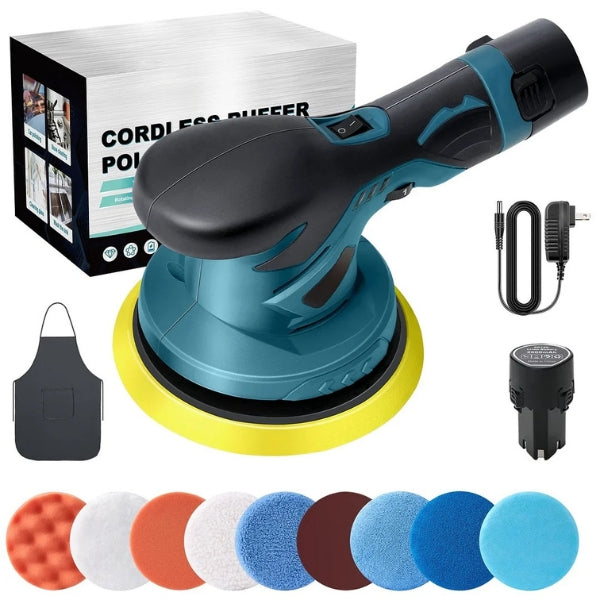 Cordless Car Buffer Polisher | 6-Speed Adjustable, Lightweight & Long Battery Life for Auto Detailing and Home Use