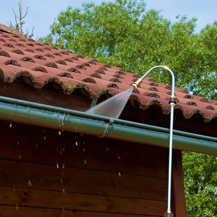 Gutter Cleaning Tool Telescopic Wand - Hose Attachment for Easy Ground-Level Rain Gutter Maintenance