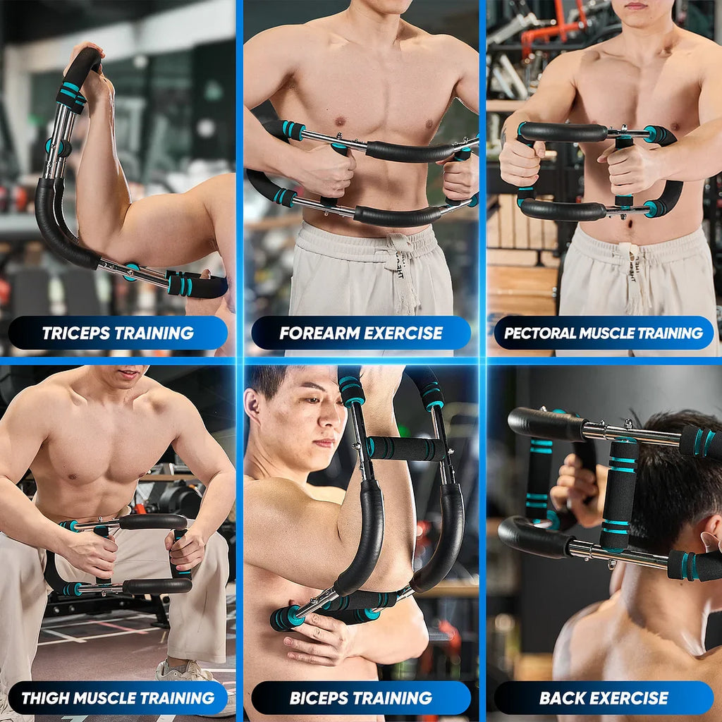 Twister Arm Trainer | Multi-Functional Strength Bar for Chest, Arms, Abs & Shoulders | Portable Home Gym Equipment