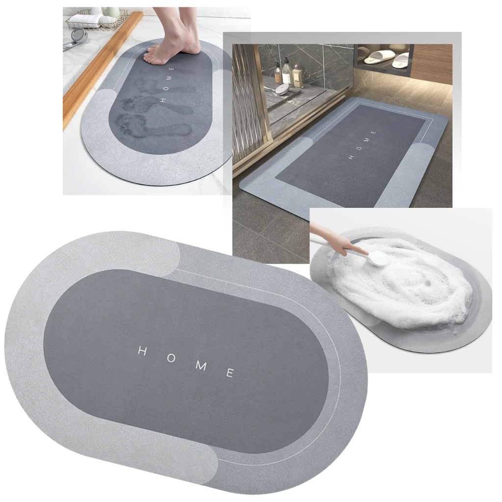 Super Absorbent Non-Slip Floor Mat | Quick-Drying, Easy to Clean & Ideal for Bathroom, Kitchen, or Entryway Use