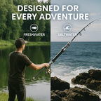 Carbon Fiber Telescopic Fishing Rod and Reel Combo - Lightweight Saltwater & Freshwater Fishing Gear for Anglers