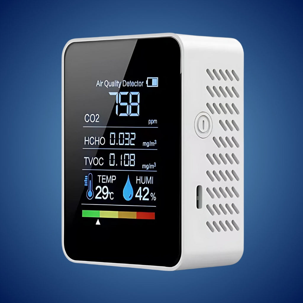 CO2 Carbon Dioxide Monitor | Real-Time Alerts & Portable Design for Home, Office, or Classroom Air Quality Monitoring