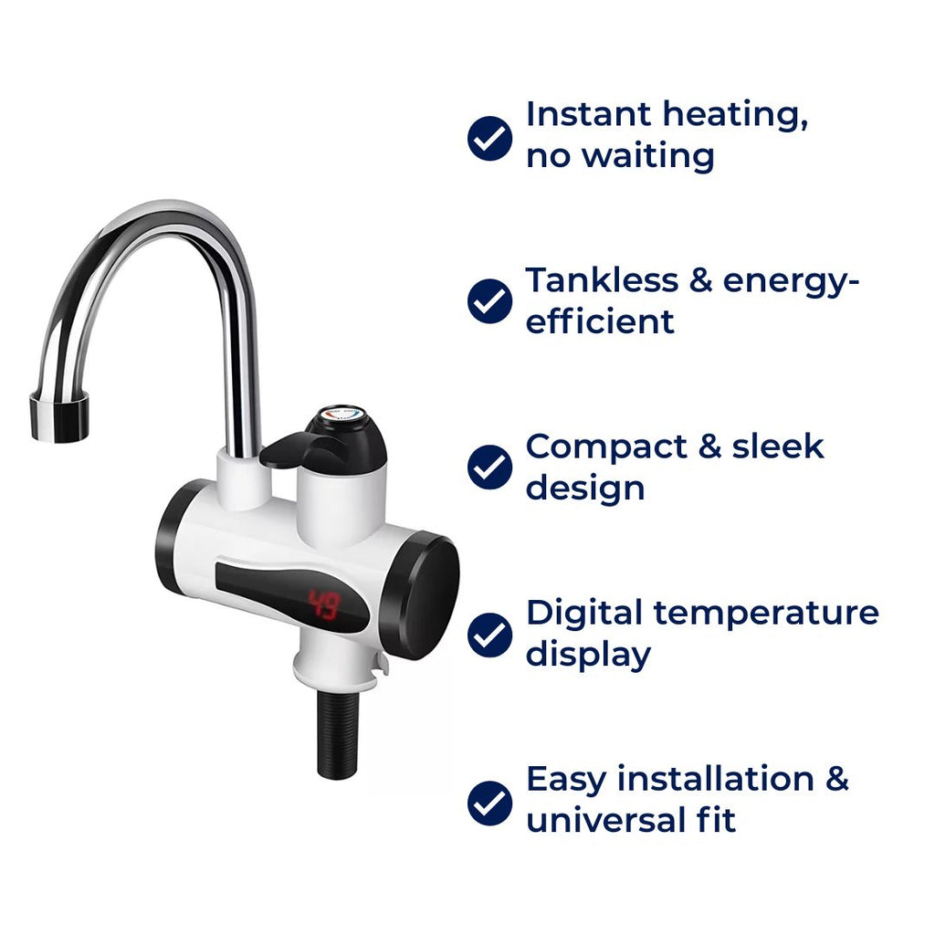Instant Hot Water Tap | Tankless, Compact & Energy-Efficient Design for Kitchens and Bathrooms