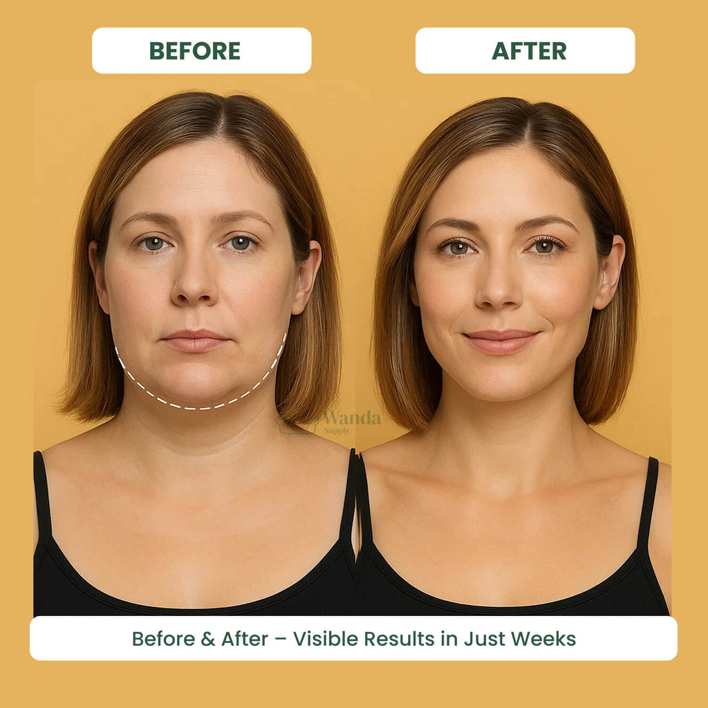 Double Chin Reducing Massager | E.M.S. & LED Light Therapy for Facial Sculpting and Contoured Jawline at Home