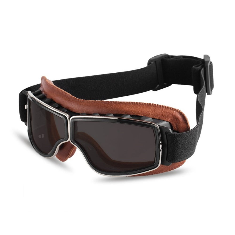 Vintage Motorcycle Leather Goggles | Windproof, Dust-Proof & Comfortable Fit for Outdoor Sports and Riding